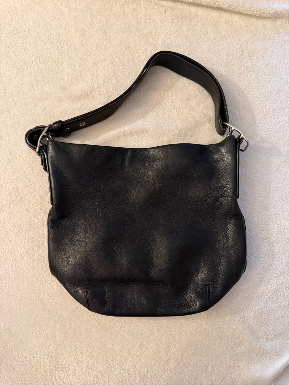 Vintage Coach 3188 Black Leather Hobo Shoulder Bag Y2K